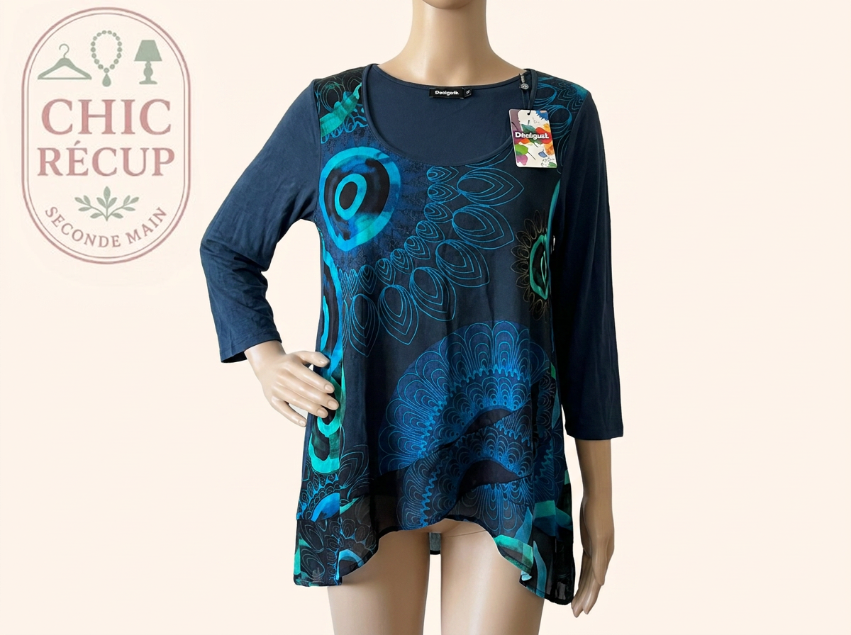 Tunique - Desigual - Xl - Bleu - Sasch-18