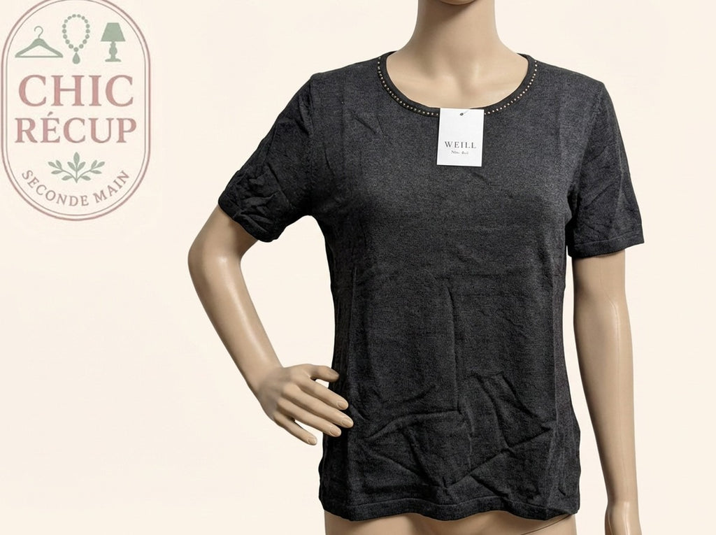Blouses Manches Courte Weill - 46 - Noir - Labag-84