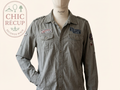 Chemise Kaporal - Xxl - Kaki - Rayée avec patchs