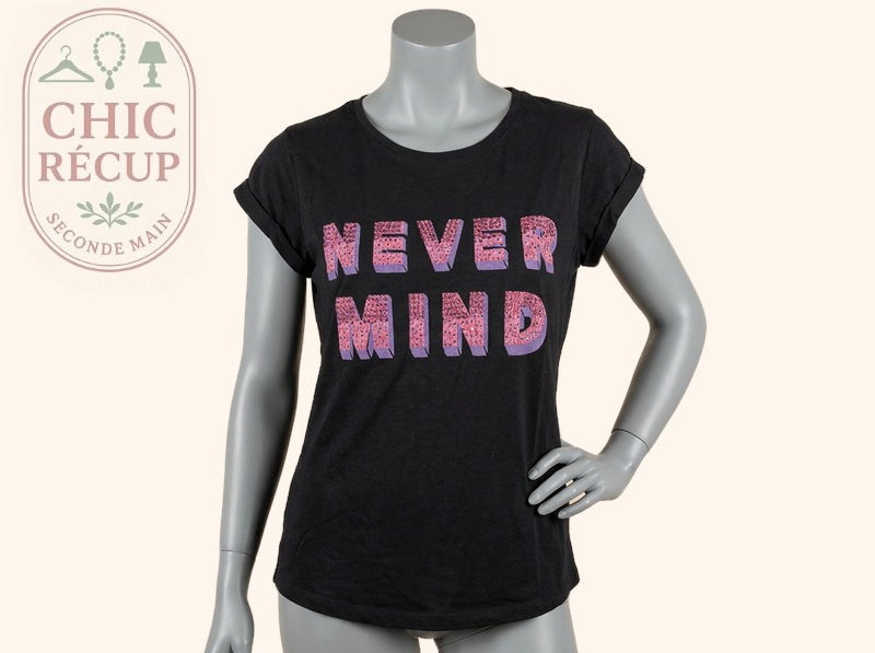 T-shirt Promod - Xl - Noir - Never Mind