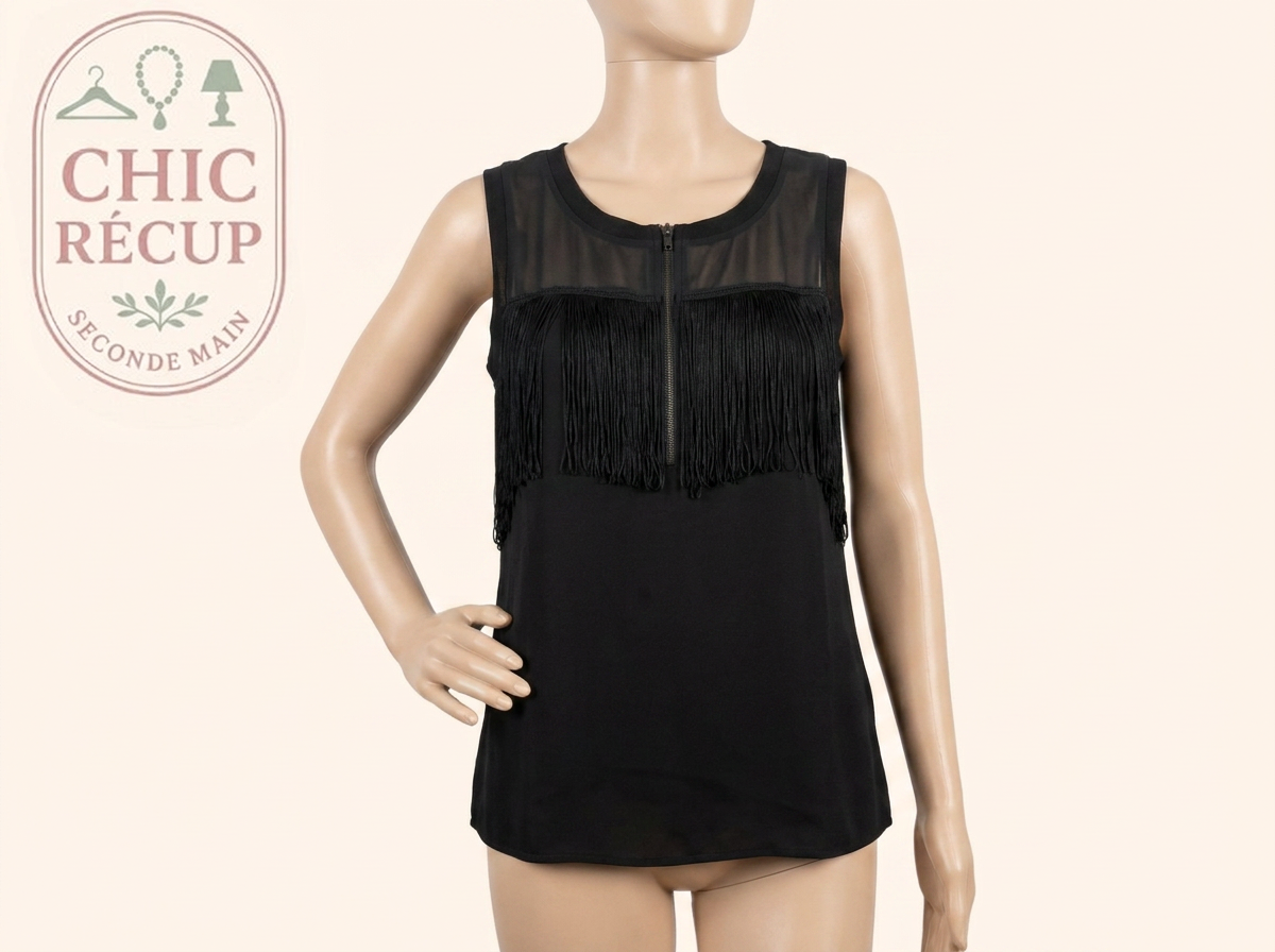 Débardeur - Claudie Pierlot - Fr 36 - Noir - Macar-08
