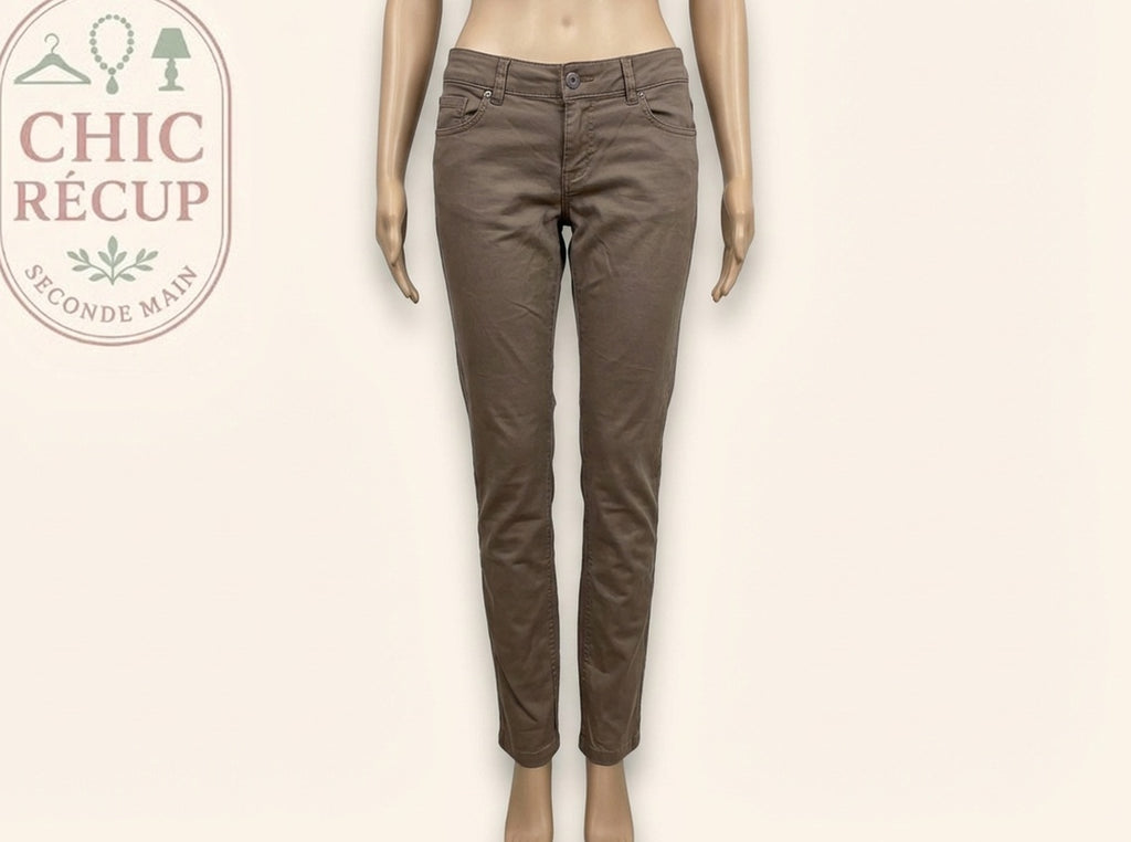 Jeans Droit Bonobo - Kaki Marron - Qubur-116