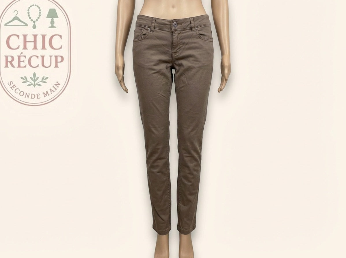 Jeans Droit Bonobo - Kaki Marron - Qubur-116