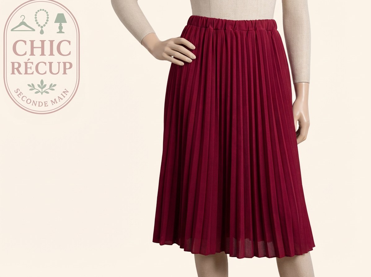 Jupes Midi Sans Marque - S - Bordeaux - Olhat-53