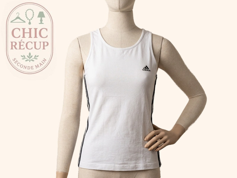 Débardeur de sport Adidas - M - Blanc