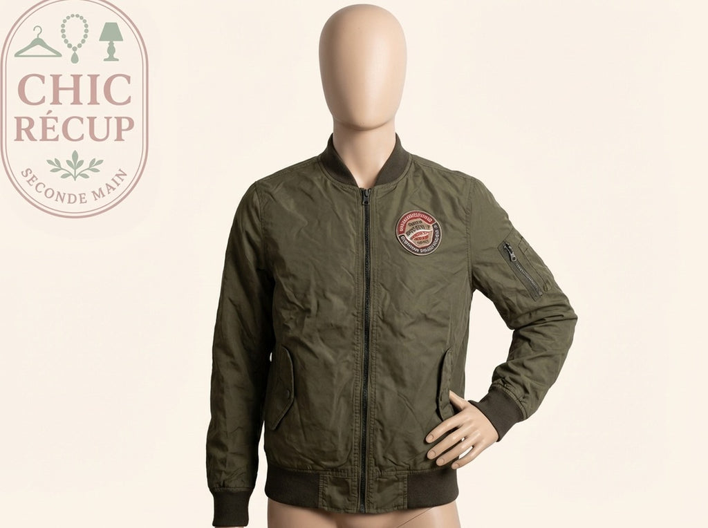 Blouson Teddy Petrol - M - Kaki - Grdec-15
