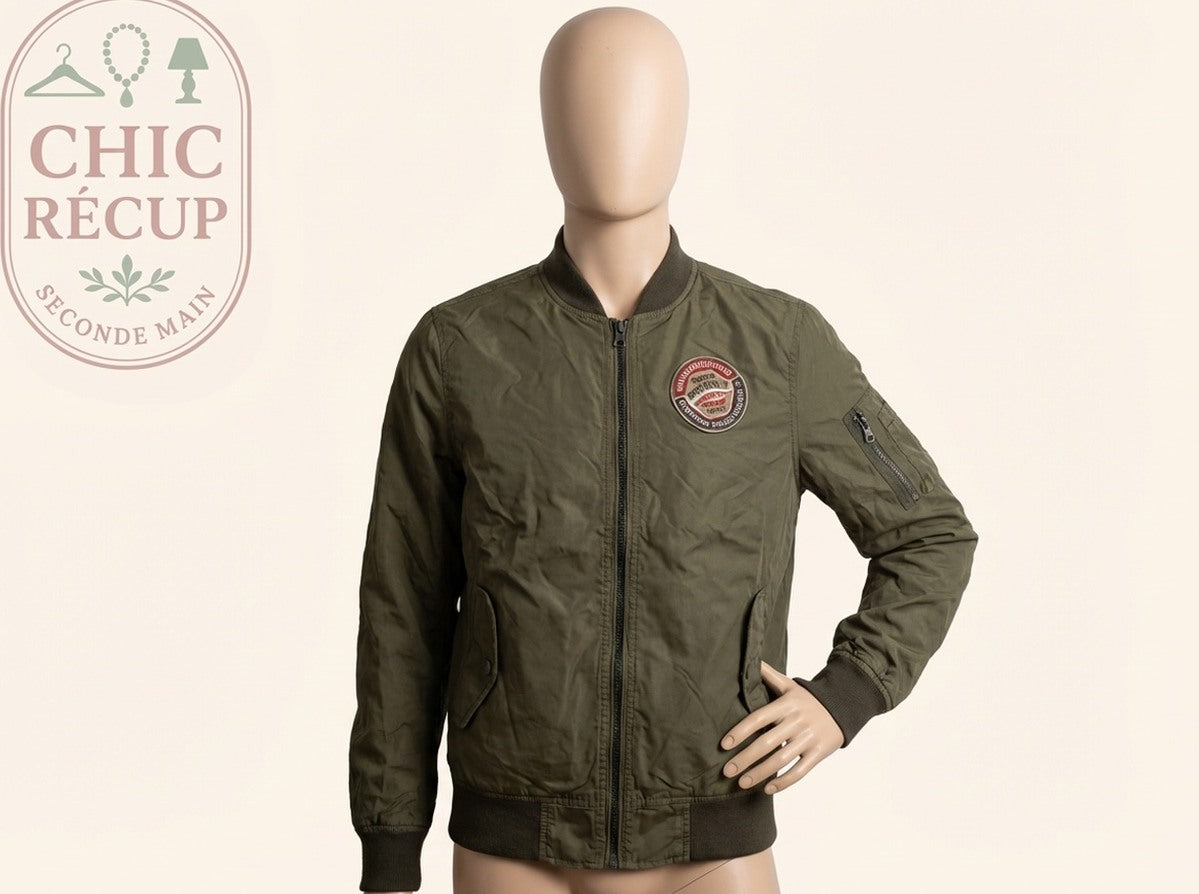 Blouson Teddy Petrol - M - Kaki - Grdec-15