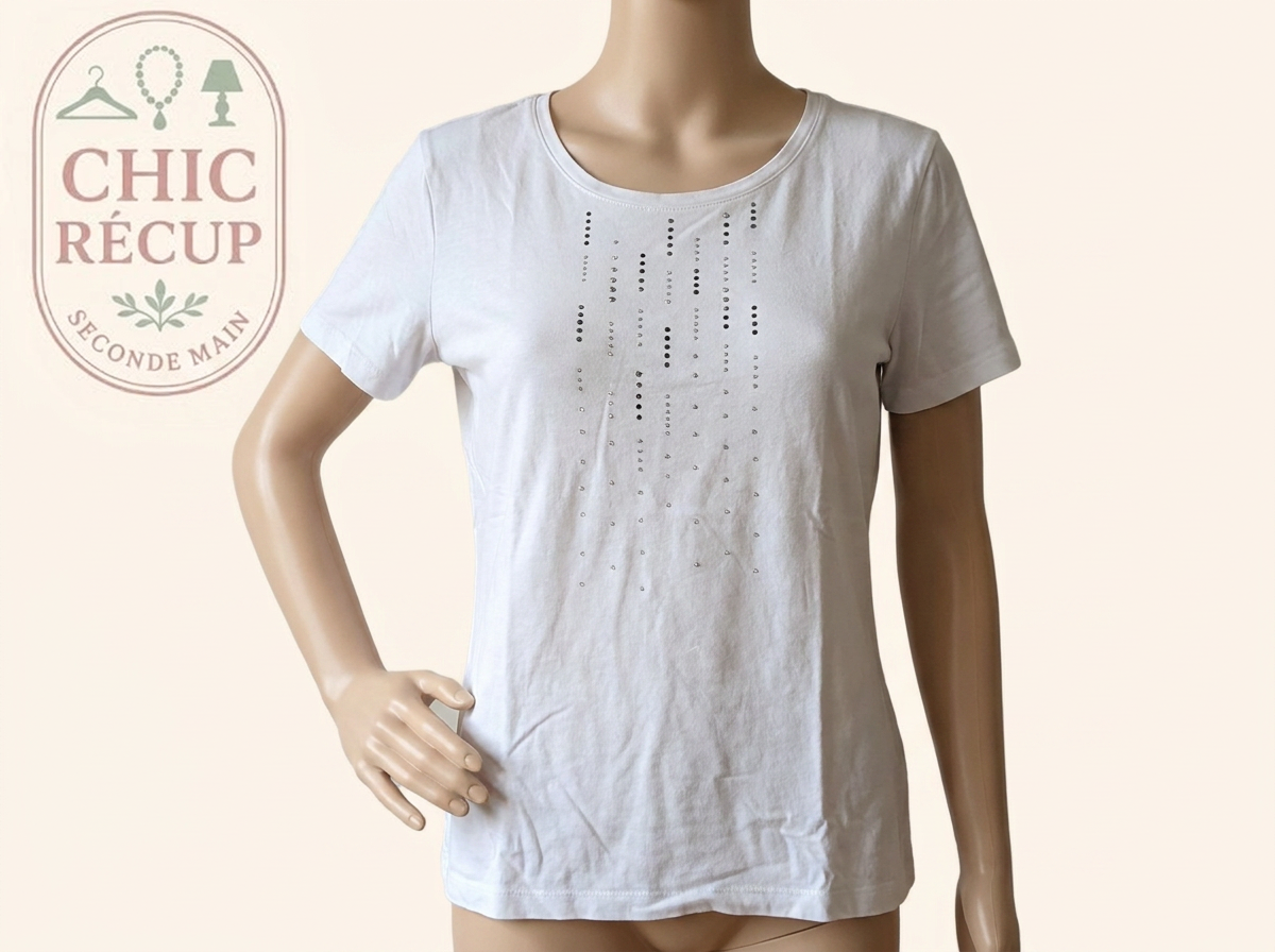T-shirt - Un Jour Ailleurs - L - Blanc - Qubur-146