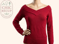 Pull Col V Cache Cache - S - Rouge - Mache-16