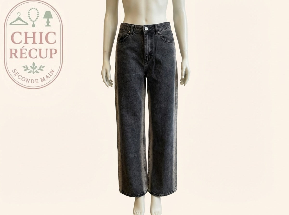Jeans Evase Bershka - Xs - Gris - Shbad-32
