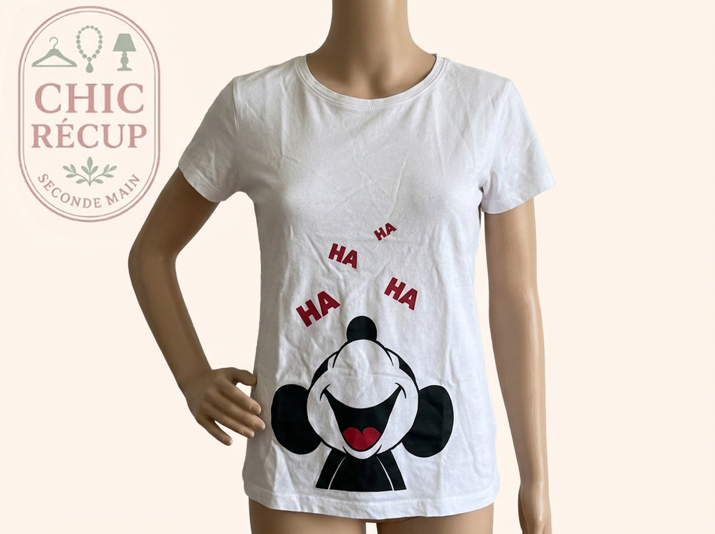 T-shirt - Disney - Xl - Blanc - Mickey Mouse