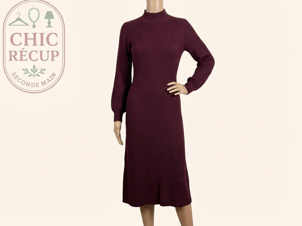 Robe D'hiver Vero Moda - Xs - Bordeaux - Olaga-11