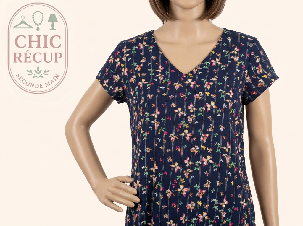 Blouse - Paprika - Fr 36 - Marine - Sasch-12