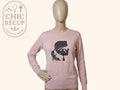 Pull - Karl Lagerfeld - Xs - Rose - Strass Coton Cachemire