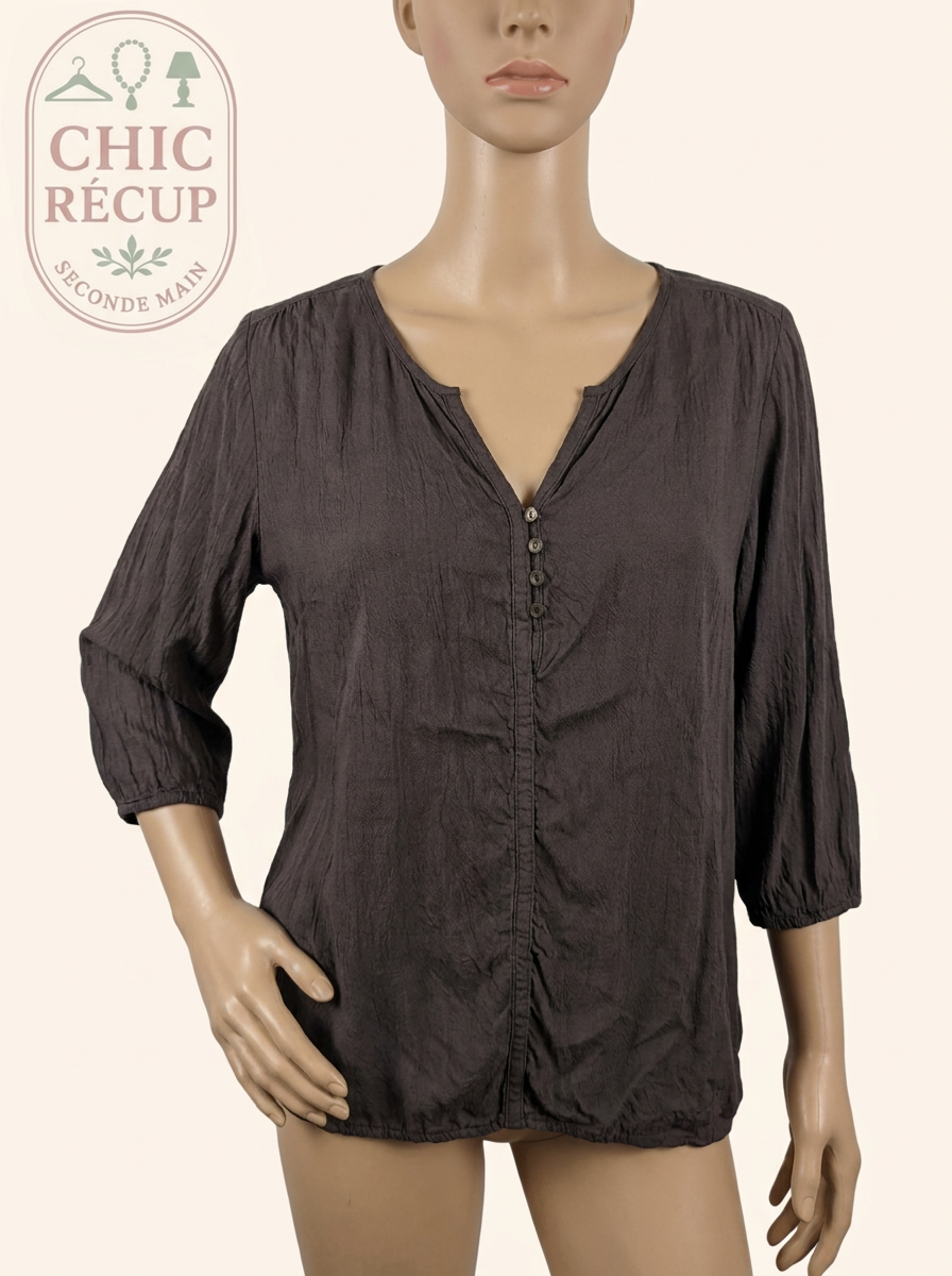 Blouse - Cecil - L - Marron - Qubur-130