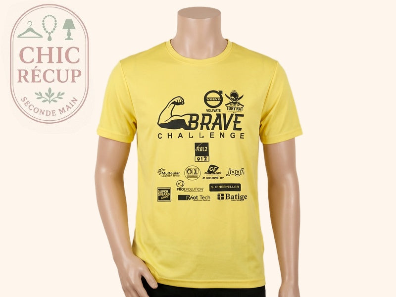 T-shirt de sport Roly - S - Jaune - Brave Challenge