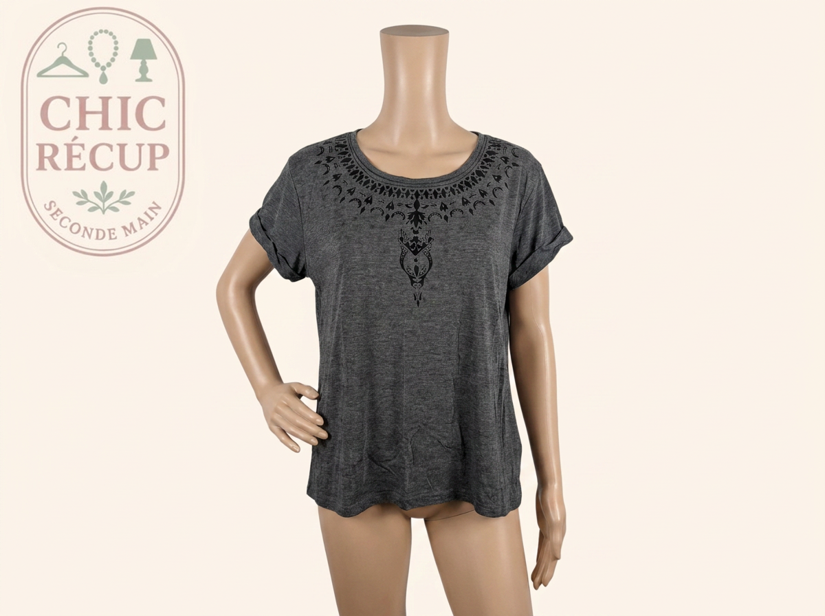 T-shirt Undiz - L - Gris - Evvio-31