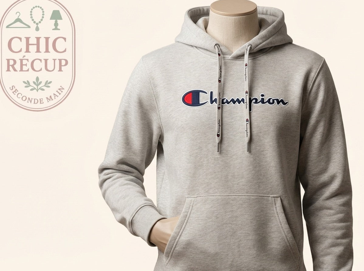 Sweat À Capuche Champion - M - Beige - Chpav-133