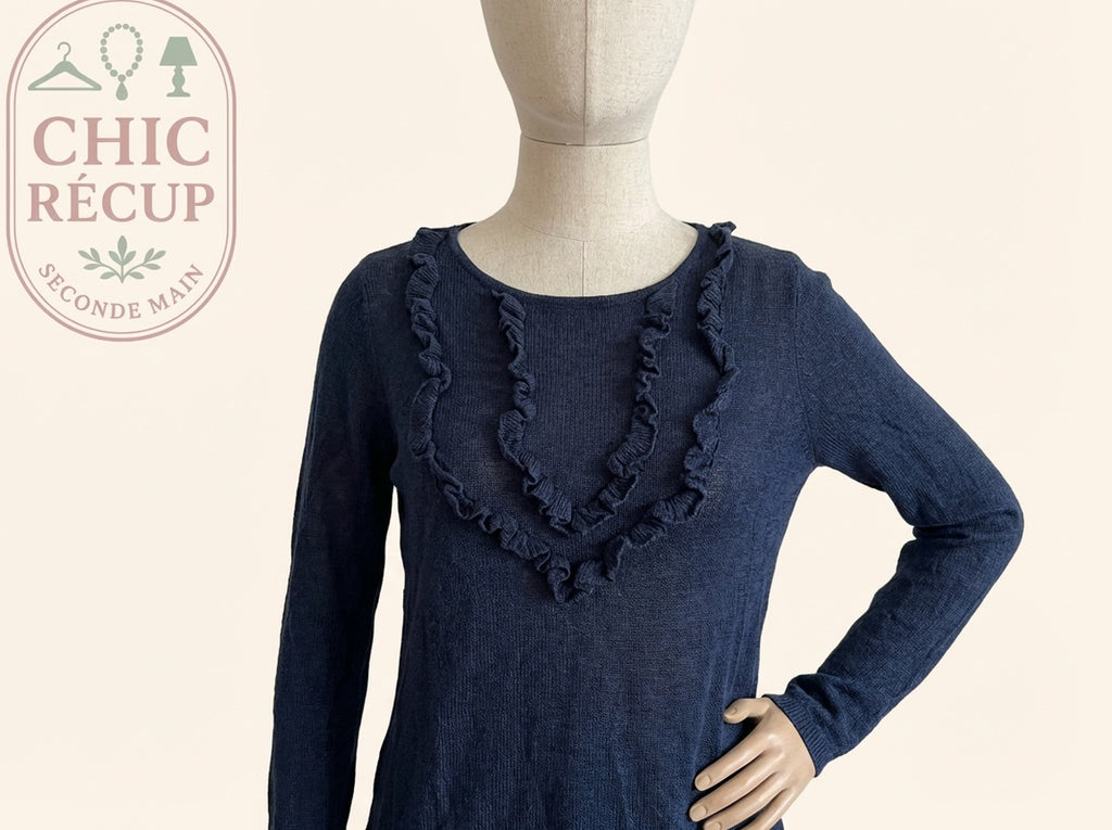 Pull Col V Cyrillus - Xs - Marine - Olhat-64
