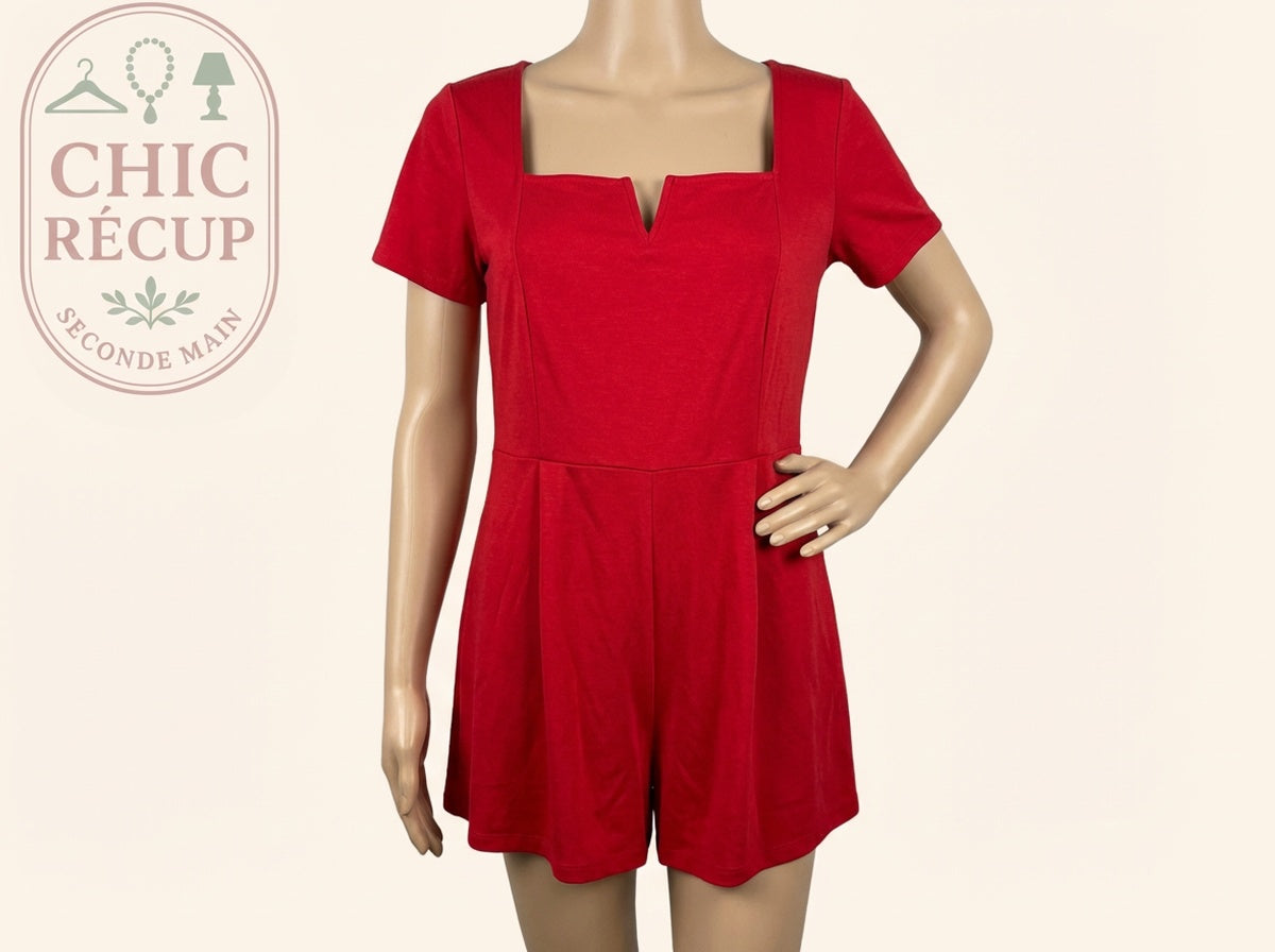 Combi Short Jennyfer - M - Rouge - Chpav-31