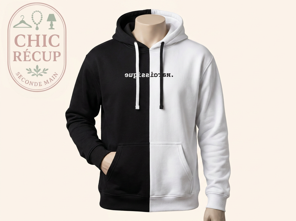 Hoodie Narcissik Me - M - Noir Et Blanc - Thgen-141