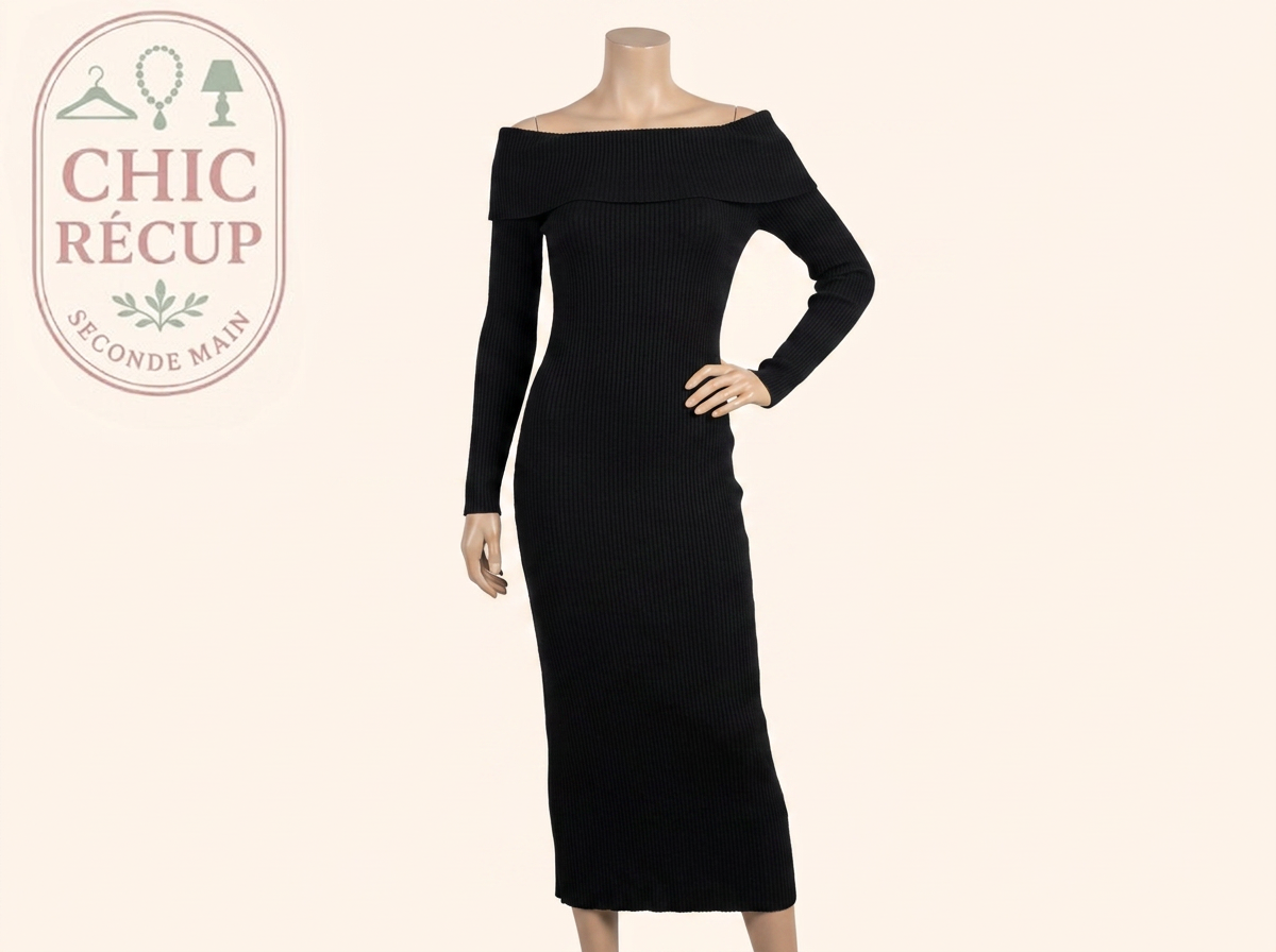 Robe Longue - Massimo Dutti - S - Noir - Sthas-13