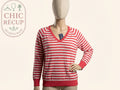 Pull Col V Ralph Lauren - Xl - Rouge - Labag-188