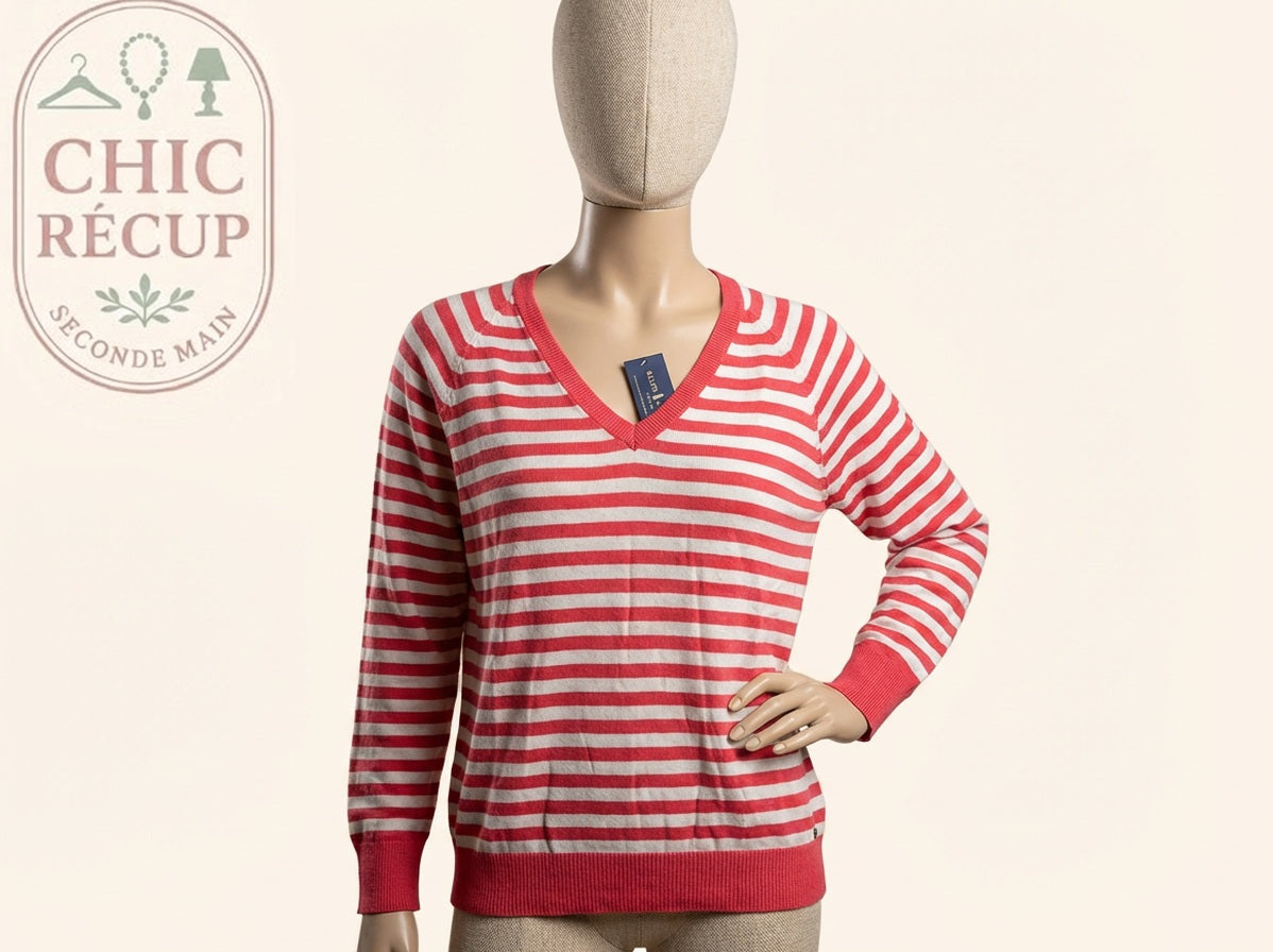 Pull Col V Ralph Lauren - Xl - Rouge - Labag-188