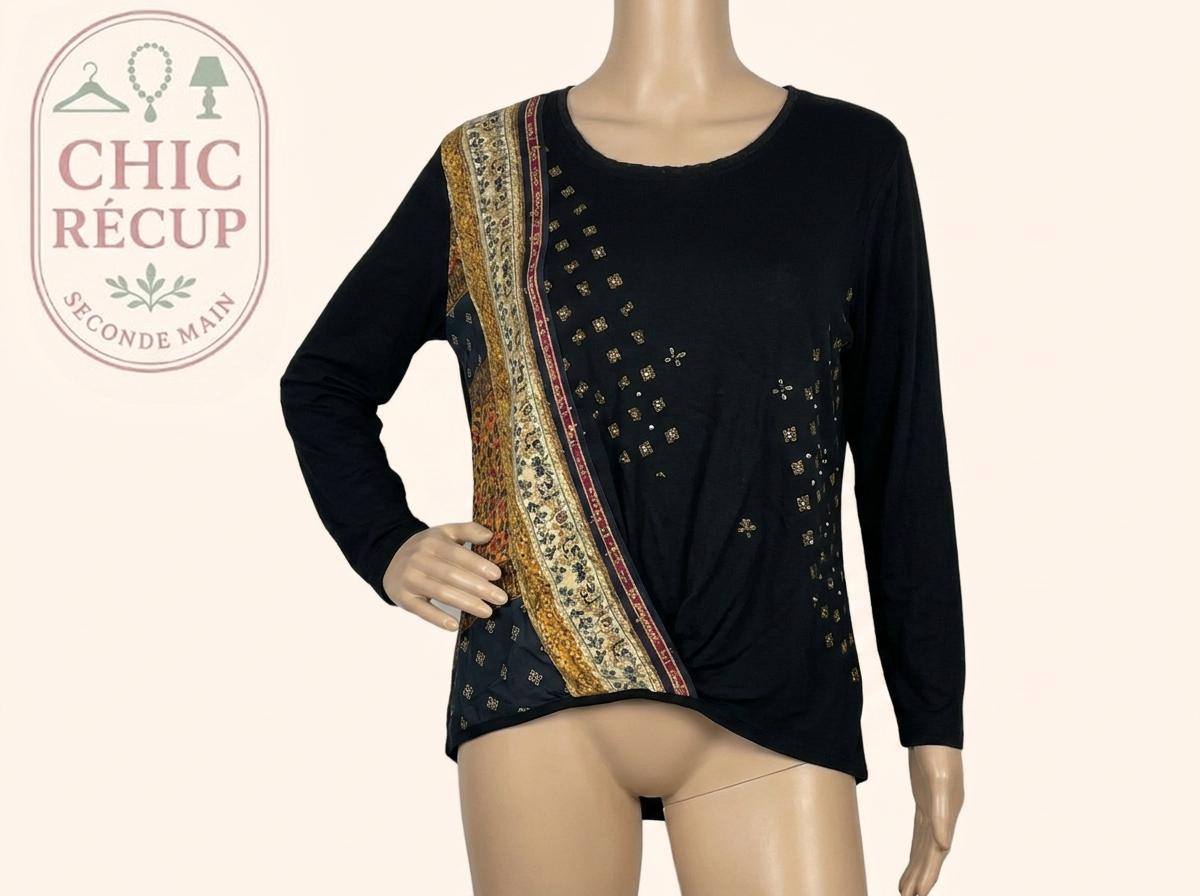 Blouse - Desigual - Xl - Noir - Sasch-21