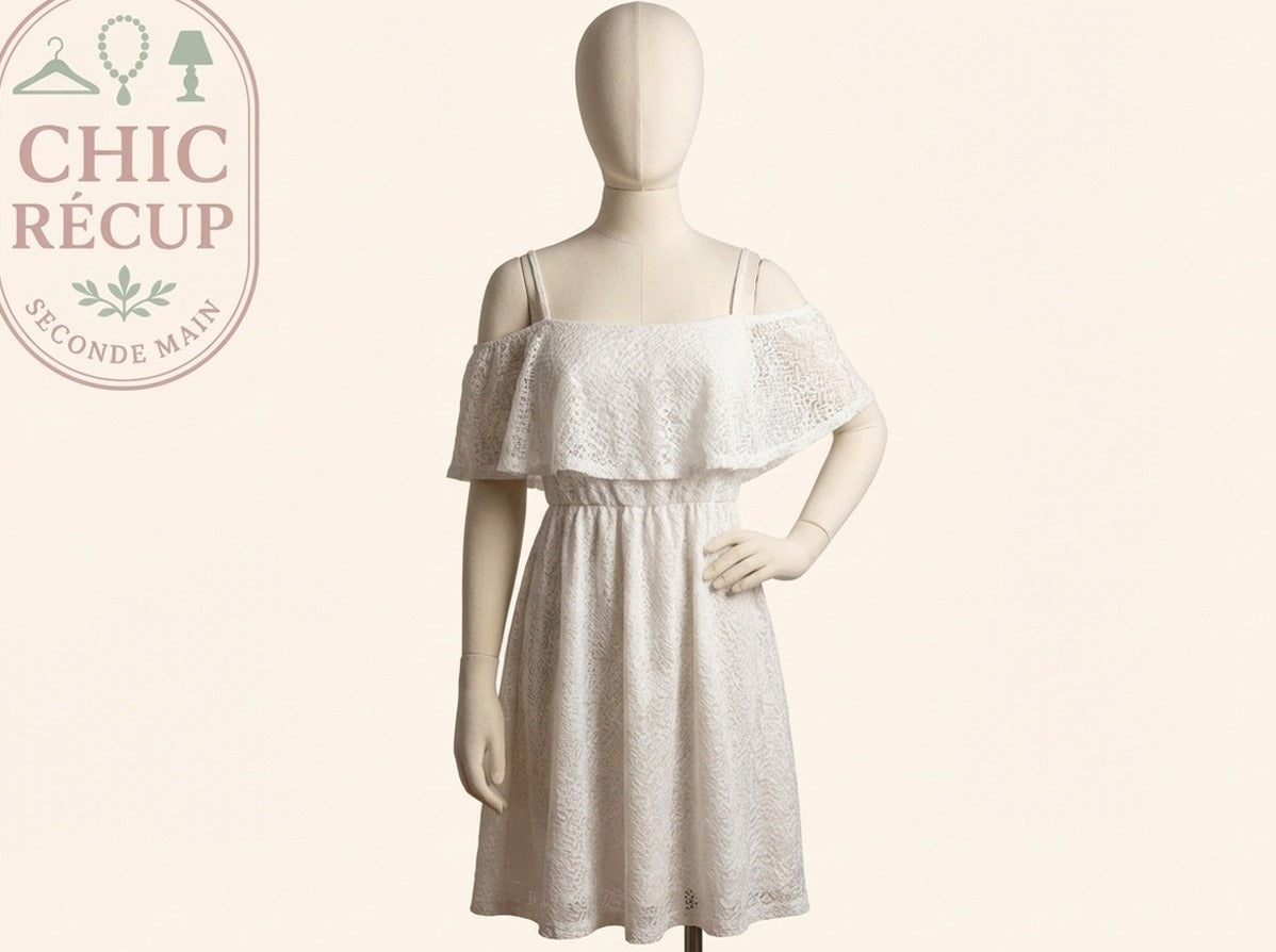 Robe D'été Sans Marque - S - Blanc - Anbou-54