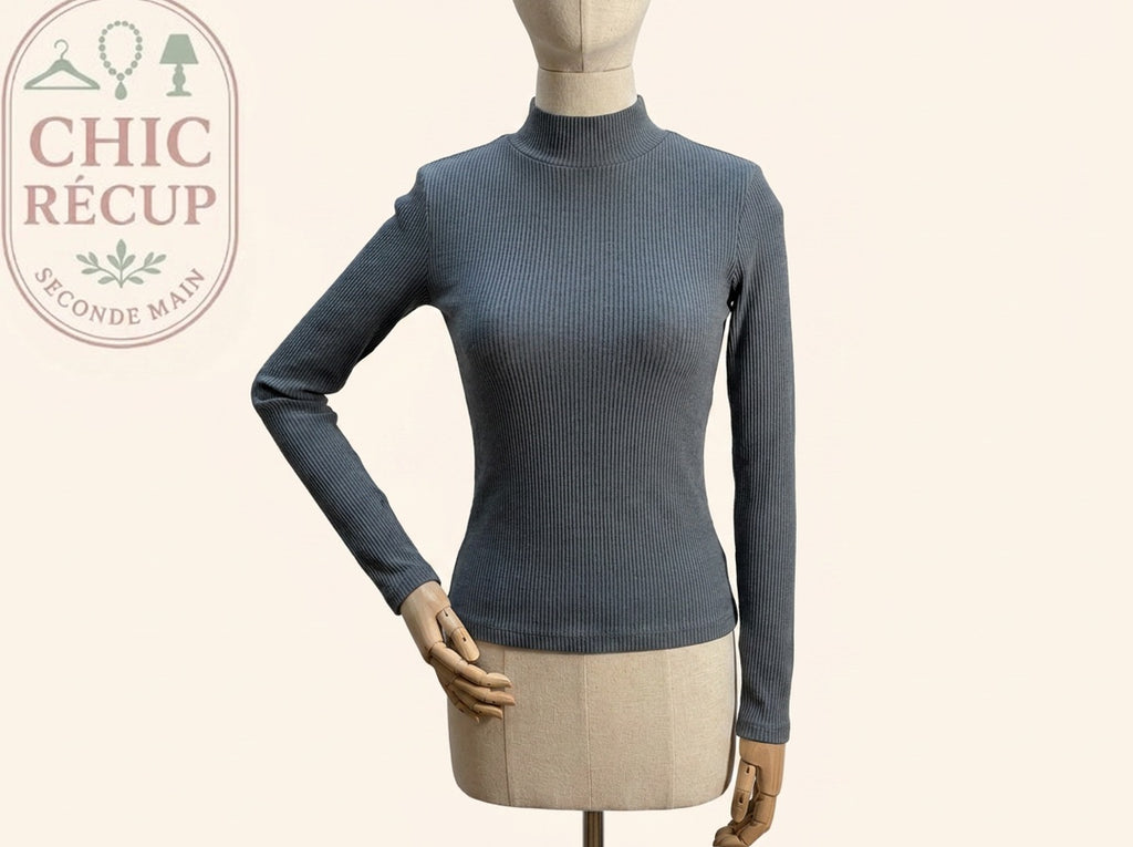 Tops Dos Nu Zara - S - Bleu - Shbad-40