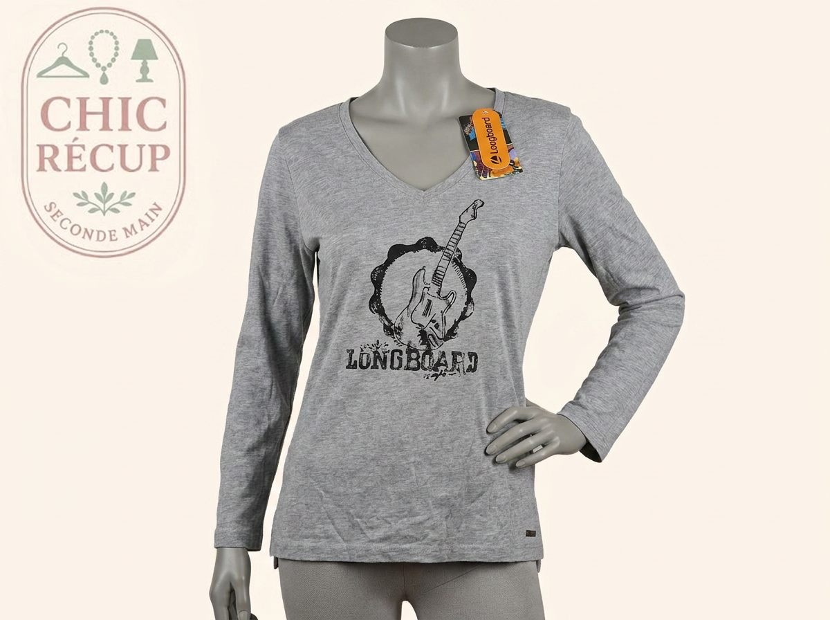 T-shirt Longboard - Xl - Gris - Labag-404
