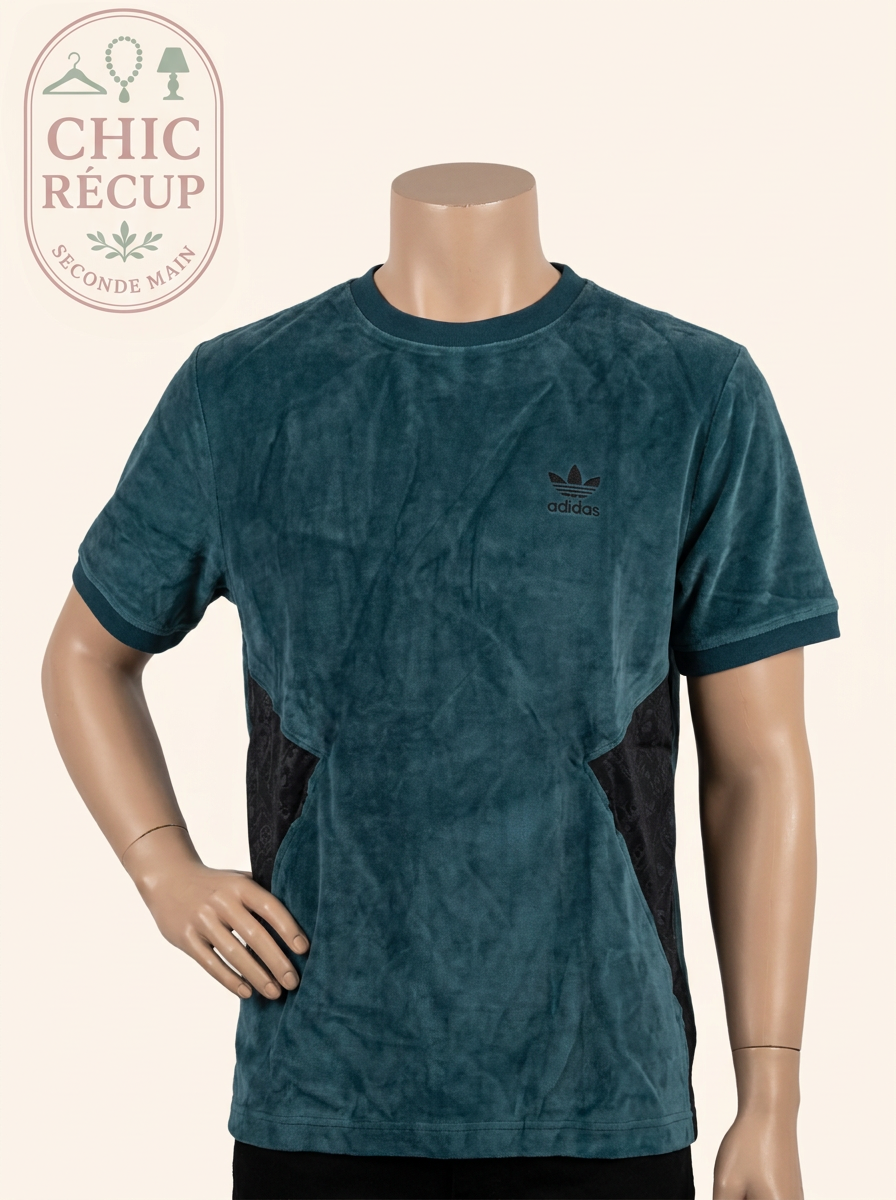 T-shirt Adidas - S - Vert - Velours