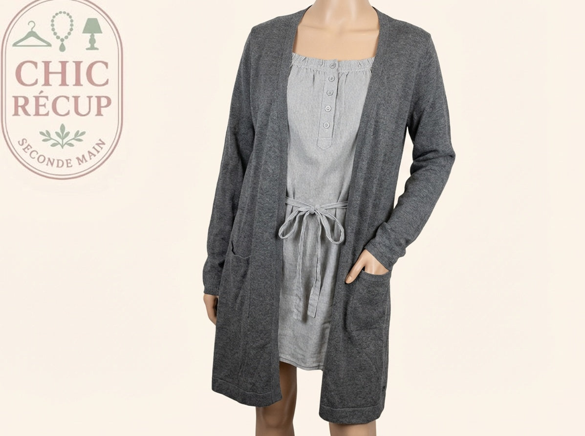 Cardigan Esprit - Xl - Gris - Olhat-60