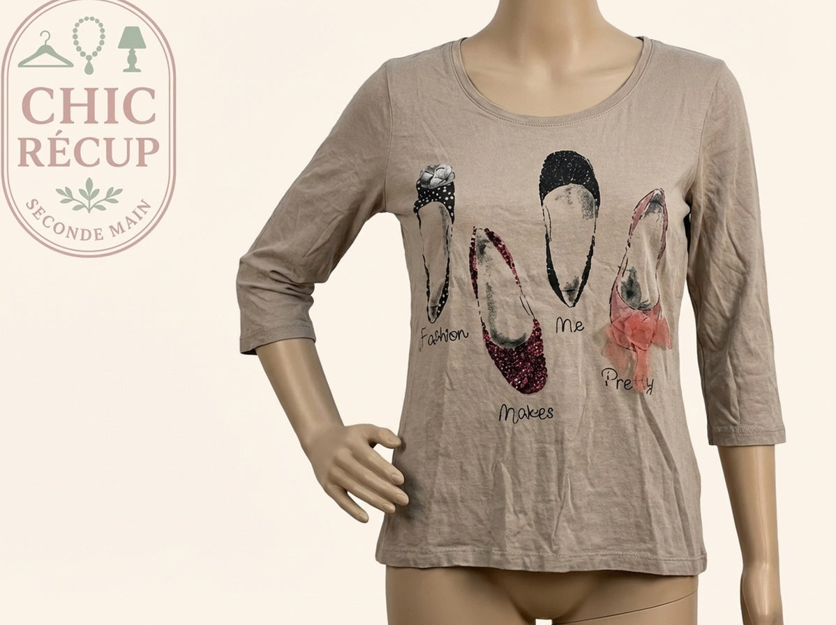 Blouses ¾ - Cache-cache - M - Beige - Anbou-58