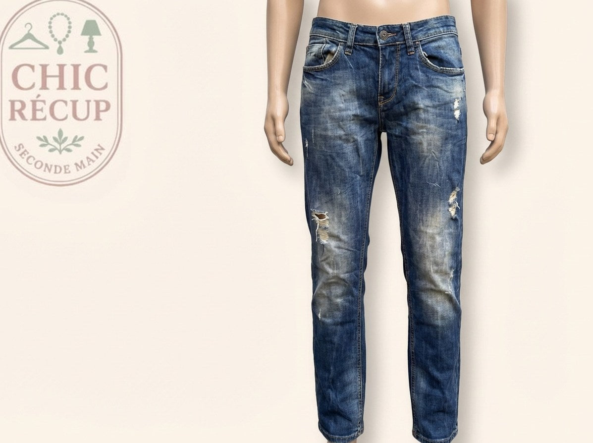 Jeans Skinny Bershka - L - Bleu - Olmar-13