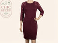 Robe Midi Mim - S - Bordeaux - Qubur-81