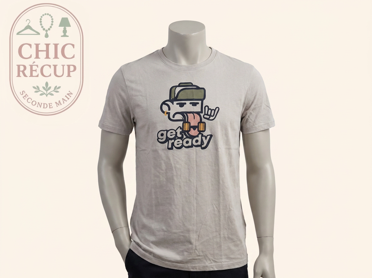T-shirt Imprimé Kiabi - M - Blanc - Audeb-84