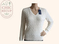 Pull Col V Ralph Lauren - Xl - Blanc - Labag-153
