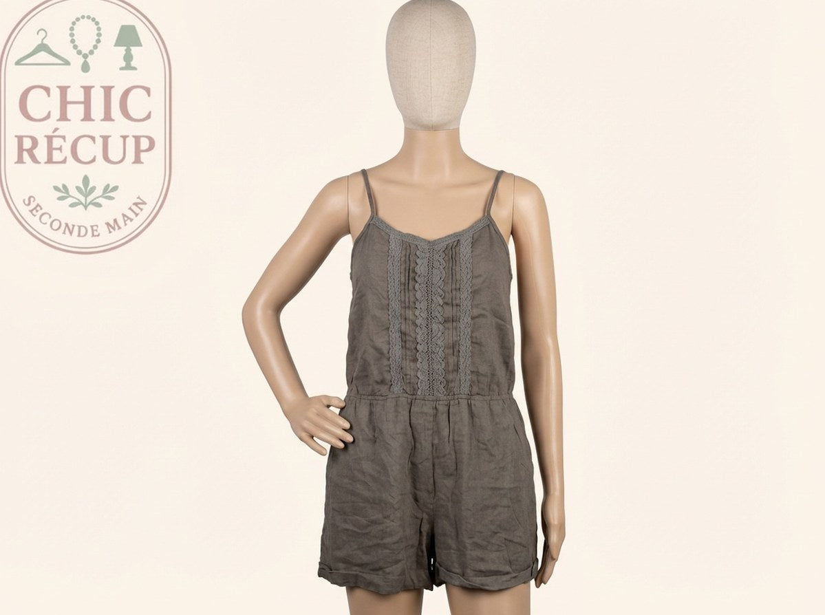 Combi Short Sans Marque - 40 - Vert Foncé - Anbou-19